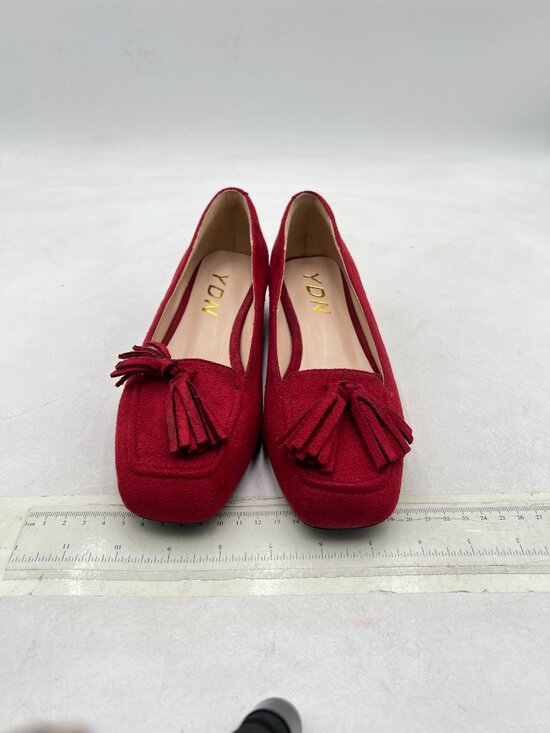 women's red dress shoes low heel Patent Leather  Vintage 1920s Style Pointed Toe Pumps with Black Bow for Tea Party, Wedding, and Retro Events comfortable fit Women's Red Low & Kitten